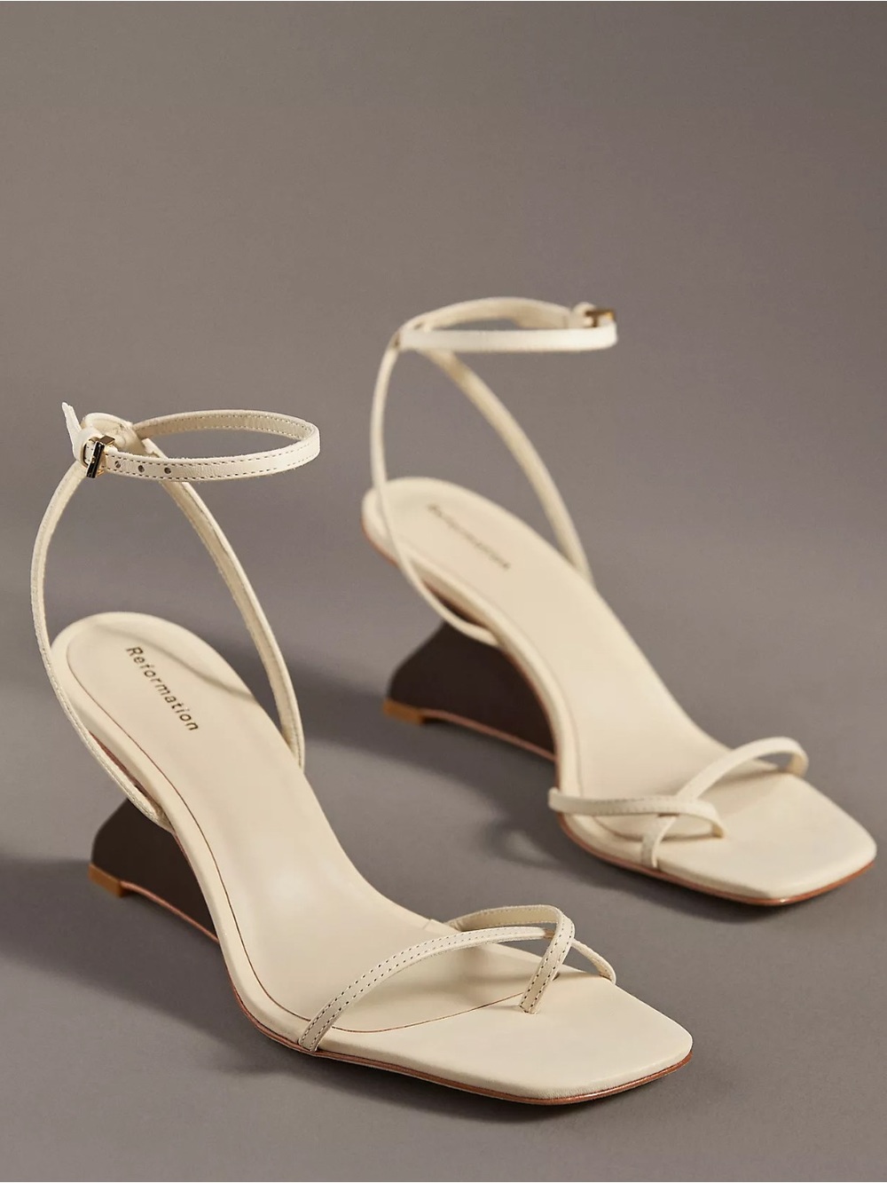 Emilia Wedge Sandals Heels
Almond Color Size 8.5